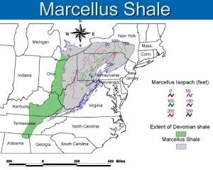 Map of Marcellus Shale