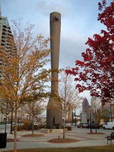 Monument of the massive brownfield redevelopment in the Atlantic Station area of Atlanta, Georgia