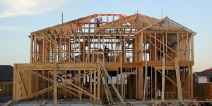 Construction of wood-framed house
