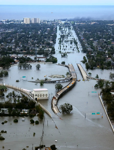 New Orleans flooded after Hurricane Katrina