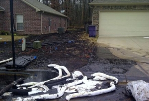 Homes affected by Mayflower oil spill