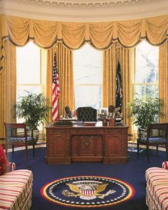White House Oval Office during the administration of Bill Clinton